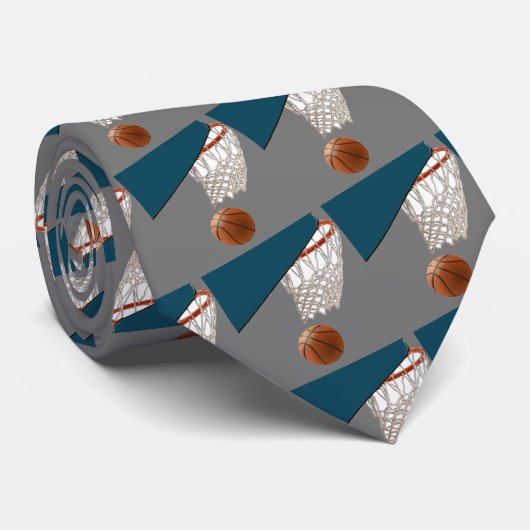 バスケットボールをテーマにした ネクタイ (ロール)