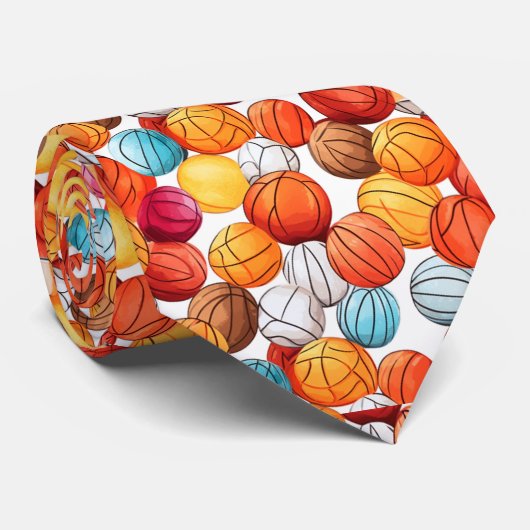 バスケットボールをテーマにした ネクタイ (ロール)
