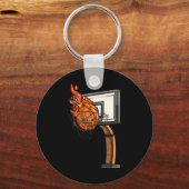 バスケットボールを愛するすべての人のためのバスケットボールの贈り物 キーホルダー (正面)