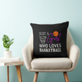 バスケットボールを愛する女の子装飾用クッション クッション (椅子)