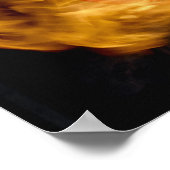 バスケットボールを燃やす(デジタル合成) ポスター (角)