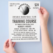 バスケットボールアイコン、バスケットボールトレーニングコース チラシ (手)