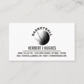 バスケットボールアイコン、バスケットボールプレーヤー、コーチ、写真 名刺 (正面)