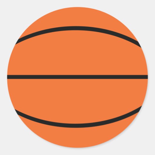 バスケットボールアイコン ラウンドシール (正面)
