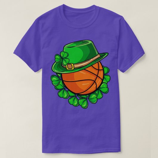 バスケットボールアイリッシュSt patricks day Tシャツ (デザイン正面)