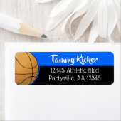 バスケットボールアドレス（青と黒） ラベル (インサイチュ)