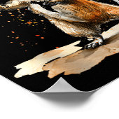 バスケットボールアニマルアートバスケットボールフープボールプレーヤー ポスター (角)