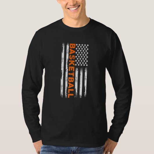 バスケットボールアメリカ国旗 Tシャツ (正面)