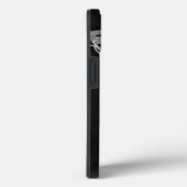 バスケットボールアートワークお名前白黒赤 Case-Mate iPhoneケース (裏面 / 右)