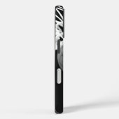 バスケットボールアートワークお名前白黒赤 Case-Mate iPhoneケース (裏面 / 右)
