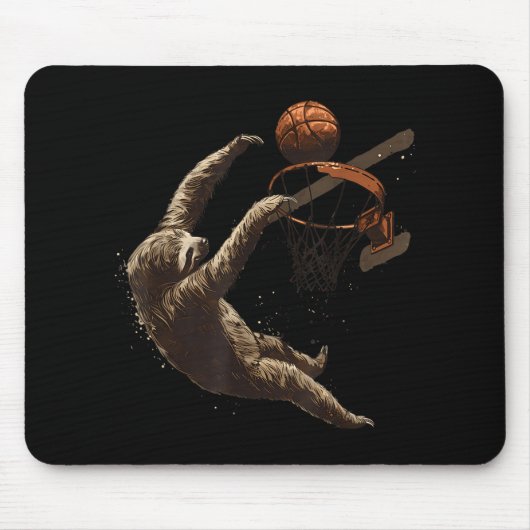 バスケットボールアートワークスケッチバスケットボールラバースロース マウスパッド (正面)
