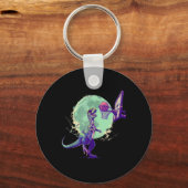 バスケットボールアートワークスケッチフープDino T- キーホルダー (正面)