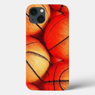バスケットボールアートワーク iPhone 13ケース