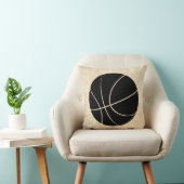 バスケットボールアートヴィンテージベージュスクリプト紙スタイル クッション (椅子)