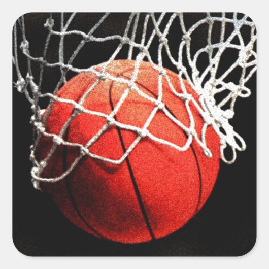 バスケットボールアート スクエアシール (正面)