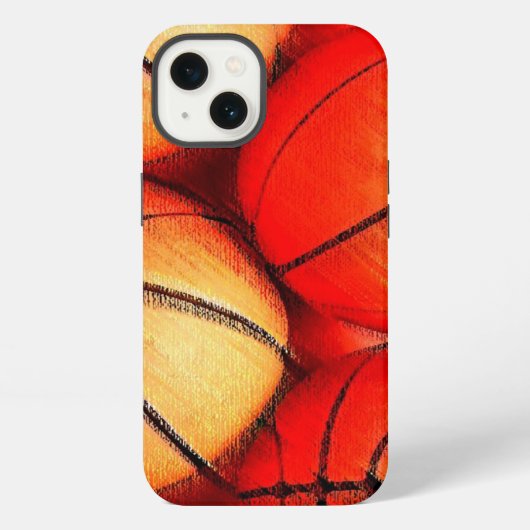 バスケットボールアート iPhoneケース (裏面)
