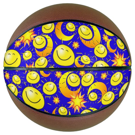 バスケットボールイエロースターズサンムーンブルー バスケットボール (正面)