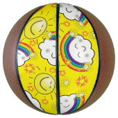 バスケットボールイエローレインボーサンクラウド バスケットボール (縦)