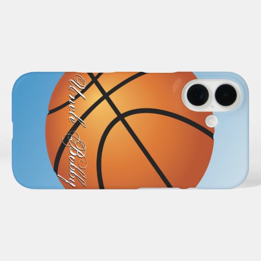 バスケットボールイメージ🏀モノグラムバジェットスペシャル Case-Mate iPhoneケース (裏面 (横))