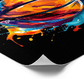 バスケットボールインアートデザイン1 ポスター (角)