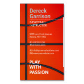 バスケットボールインストラクター |コーチ |トレーナー マグネット名刺 (正面縦)