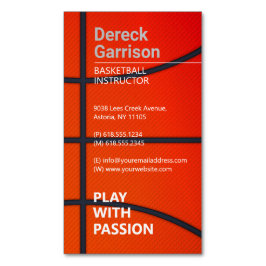 バスケットボールインストラクター |コーチ |トレーナー マグネット名刺