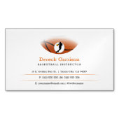 バスケットボールインストラクター |コーチ |トレーナー マグネット名刺 (正面)