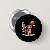 バスケットボールウォーターカラーリスBasketball Lover Bb 缶バッジ (正面&裏面)