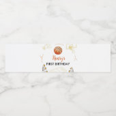 バスケットボールウォーターボトルラベル誕生日ベビーシャワー ペットボトルラベル (シングルラベル)