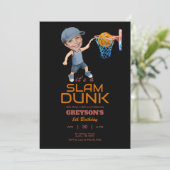 バスケットボールエイジ誕生日フォト招待状 招待状 (スタンド正面)