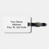 バスケットボールオレンジとブラックのパーソナライズ ラゲッジタグ (裏面横)