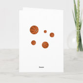 バスケットボールオレンジキッズボーイハッピーバースデー カード (裏面)