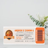 バスケットボールオールスター誕生日パーティーパス 招待状 (スタンド正面)