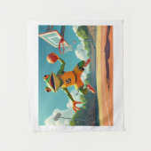 バスケットボールカエルのタペストリー タペストリー (正面)