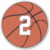 バスケットボールカスタムのジャージー番号または文字スポーツ シール (正面)