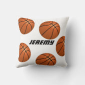 バスケットボールカスタムのパーソナライズされた枕 クッション (裏面)