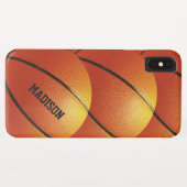 バスケットボールカスタムのモノグラムの電話ケース Case-Mate iPhoneケース (裏面(横))