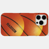 バスケットボールカスタムのモノグラムの電話ケース Case-Mate iPhoneケース (裏面 (横))