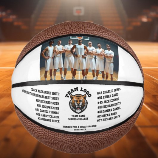 バスケットボールカスタムチームの写真、プレイヤー名、ロゴ ミニバスケットボール