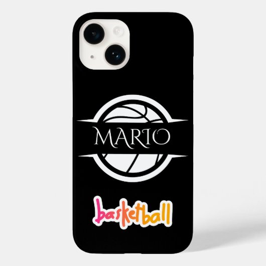 バスケットボールカスタムデザイン付き電話ケース Case-Mate iPhoneケース (裏面)
