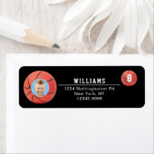 バスケットボールカスタムフォト差出人住所ラベル ラベル (インサイチュ)