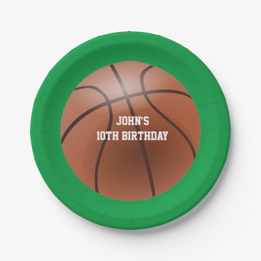 バスケットボールカスタム紙プレート ペーパープレート (正面)