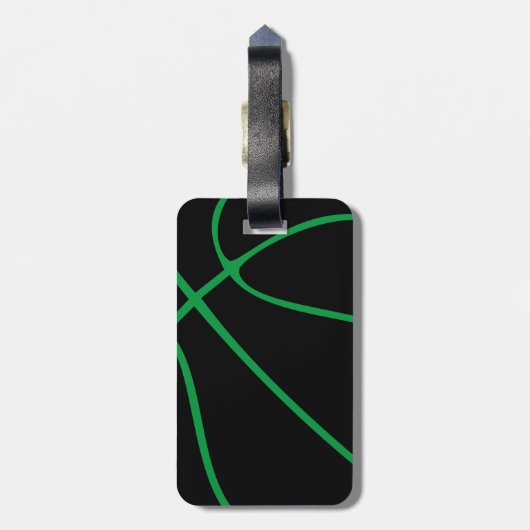 バスケットボールカスタム選手の色とジャージー番号 ラゲッジタグ (裏面縦)