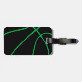 バスケットボールカスタム選手の色とジャージー番号 ラゲッジタグ (裏面横)