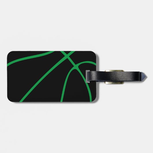 バスケットボールカスタム選手の色とジャージー番号 ラゲッジタグ (裏面横)