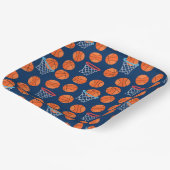 バスケットボールカッコいいスポーツタイルパーティー  ペーパープレート (傾斜あり)