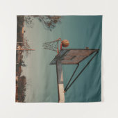 バスケットボールカッコいい タペストリー (正面(横))