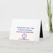 バスケットボールカードをコーチに感謝 サンキューカード (裏面)