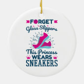 バスケットボールガールズスニーカープリンセス セラミックオーナメント (裏面)