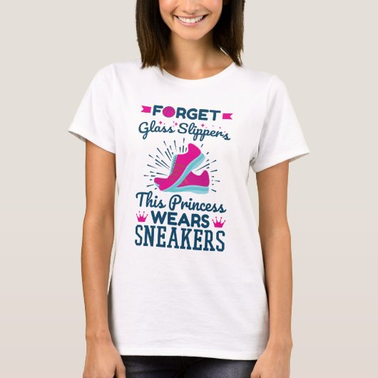 バスケットボールガールズスニーカープリンセス Tシャツ (正面)